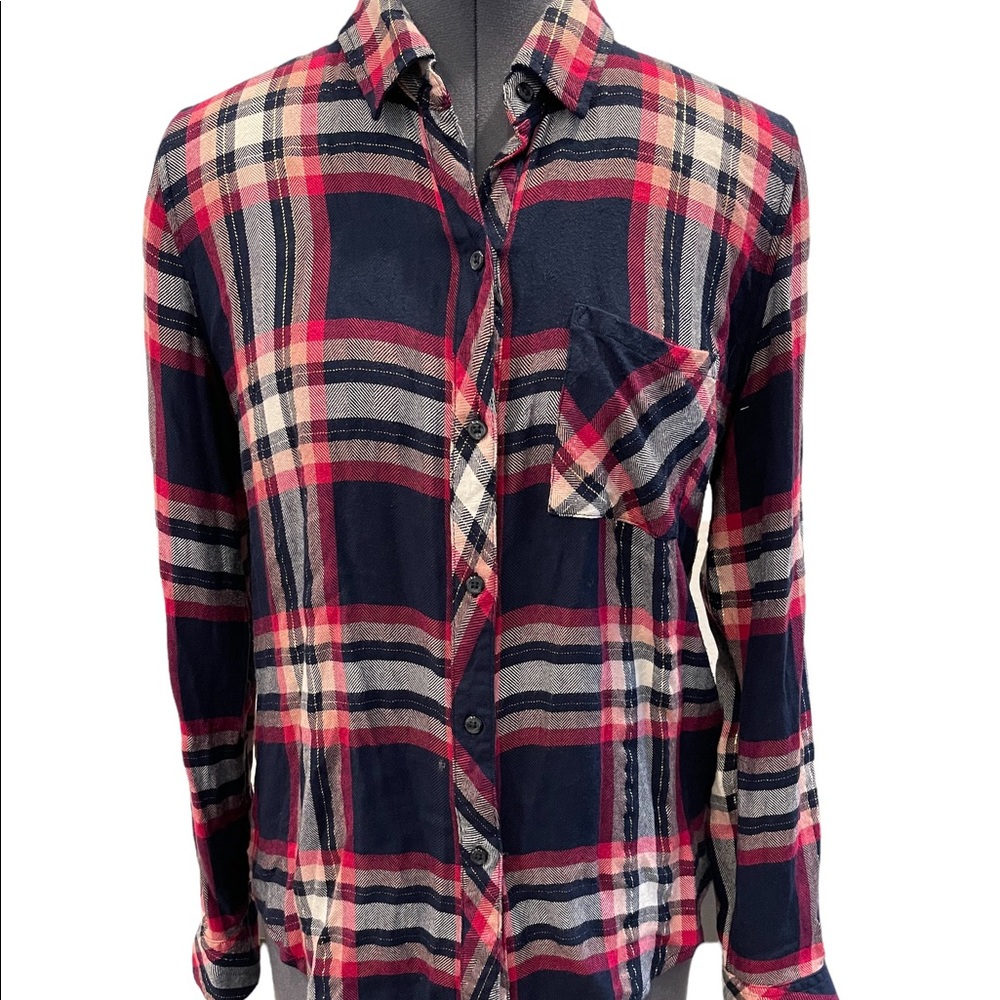 Rails “Hunter” Fuscia, Pink & Navy Buttondown Shi… - image 5